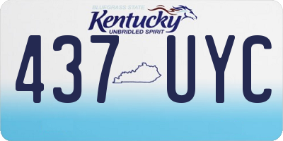 KY license plate 437UYC