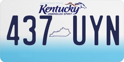 KY license plate 437UYN