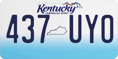 KY license plate 437UYO