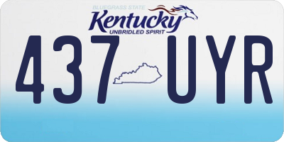 KY license plate 437UYR
