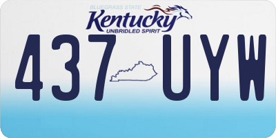 KY license plate 437UYW