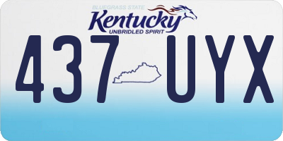 KY license plate 437UYX