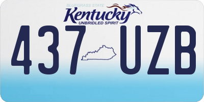 KY license plate 437UZB