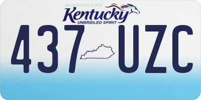 KY license plate 437UZC