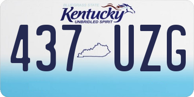 KY license plate 437UZG