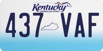KY license plate 437VAF
