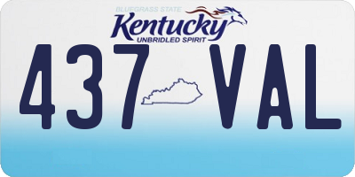 KY license plate 437VAL