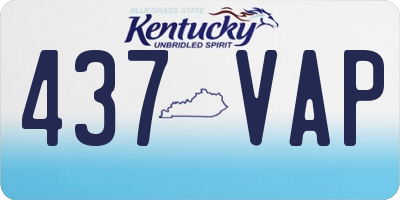 KY license plate 437VAP
