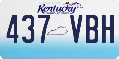 KY license plate 437VBH