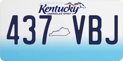 KY license plate 437VBJ