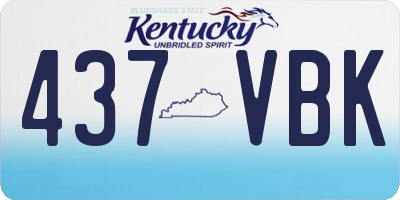 KY license plate 437VBK