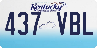 KY license plate 437VBL