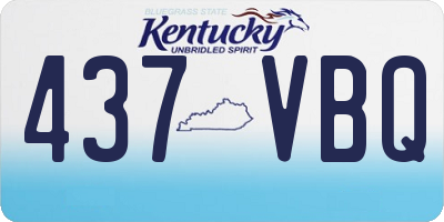 KY license plate 437VBQ