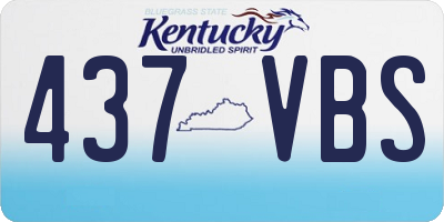 KY license plate 437VBS