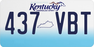 KY license plate 437VBT