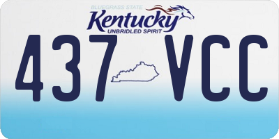 KY license plate 437VCC