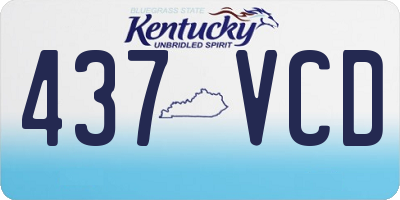 KY license plate 437VCD