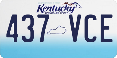 KY license plate 437VCE