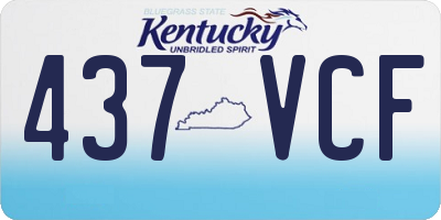 KY license plate 437VCF