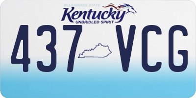 KY license plate 437VCG