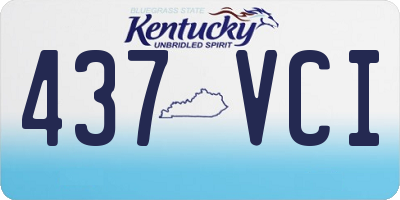 KY license plate 437VCI