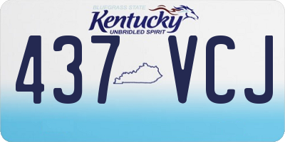 KY license plate 437VCJ
