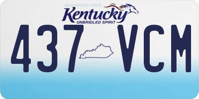 KY license plate 437VCM