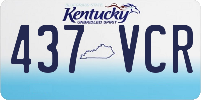 KY license plate 437VCR