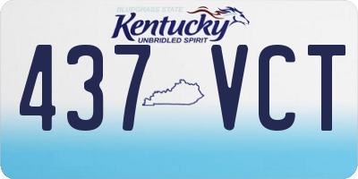 KY license plate 437VCT