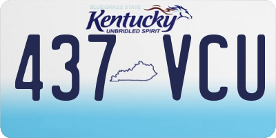KY license plate 437VCU