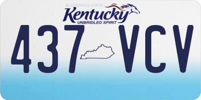 KY license plate 437VCV