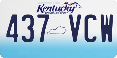 KY license plate 437VCW