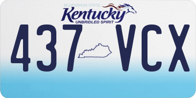 KY license plate 437VCX