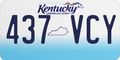 KY license plate 437VCY