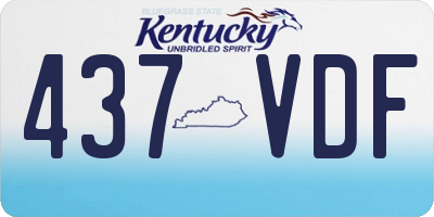 KY license plate 437VDF