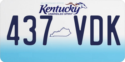 KY license plate 437VDK