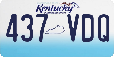 KY license plate 437VDQ