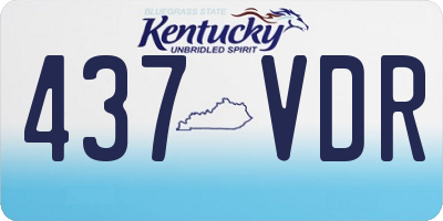 KY license plate 437VDR