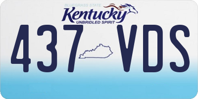 KY license plate 437VDS