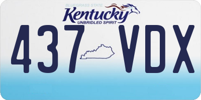 KY license plate 437VDX