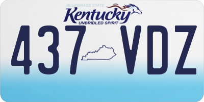 KY license plate 437VDZ