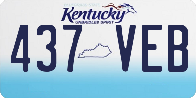 KY license plate 437VEB