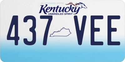 KY license plate 437VEE
