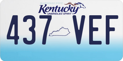 KY license plate 437VEF