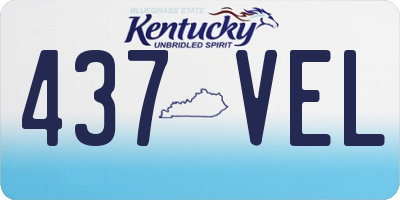 KY license plate 437VEL