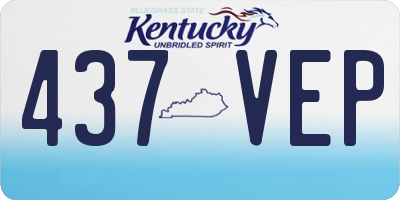 KY license plate 437VEP
