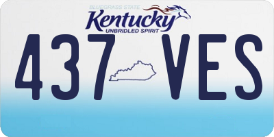 KY license plate 437VES