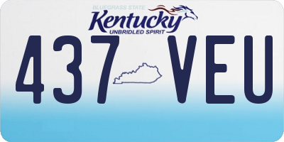 KY license plate 437VEU