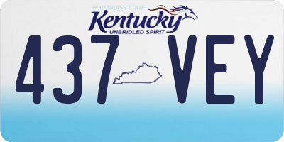 KY license plate 437VEY