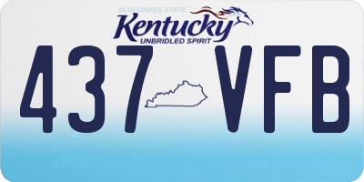 KY license plate 437VFB